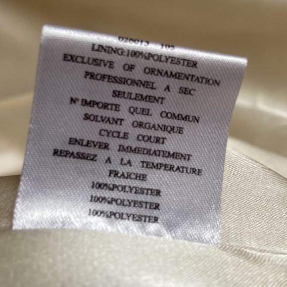 Jessica McClintock for Gunne Sax Strapless Mini Dress Cream and Pink Size 9 - Picture 9 of 14